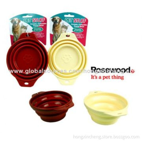 G-collapsible Silicone Pet Drinking Bowls, Different Colors Available